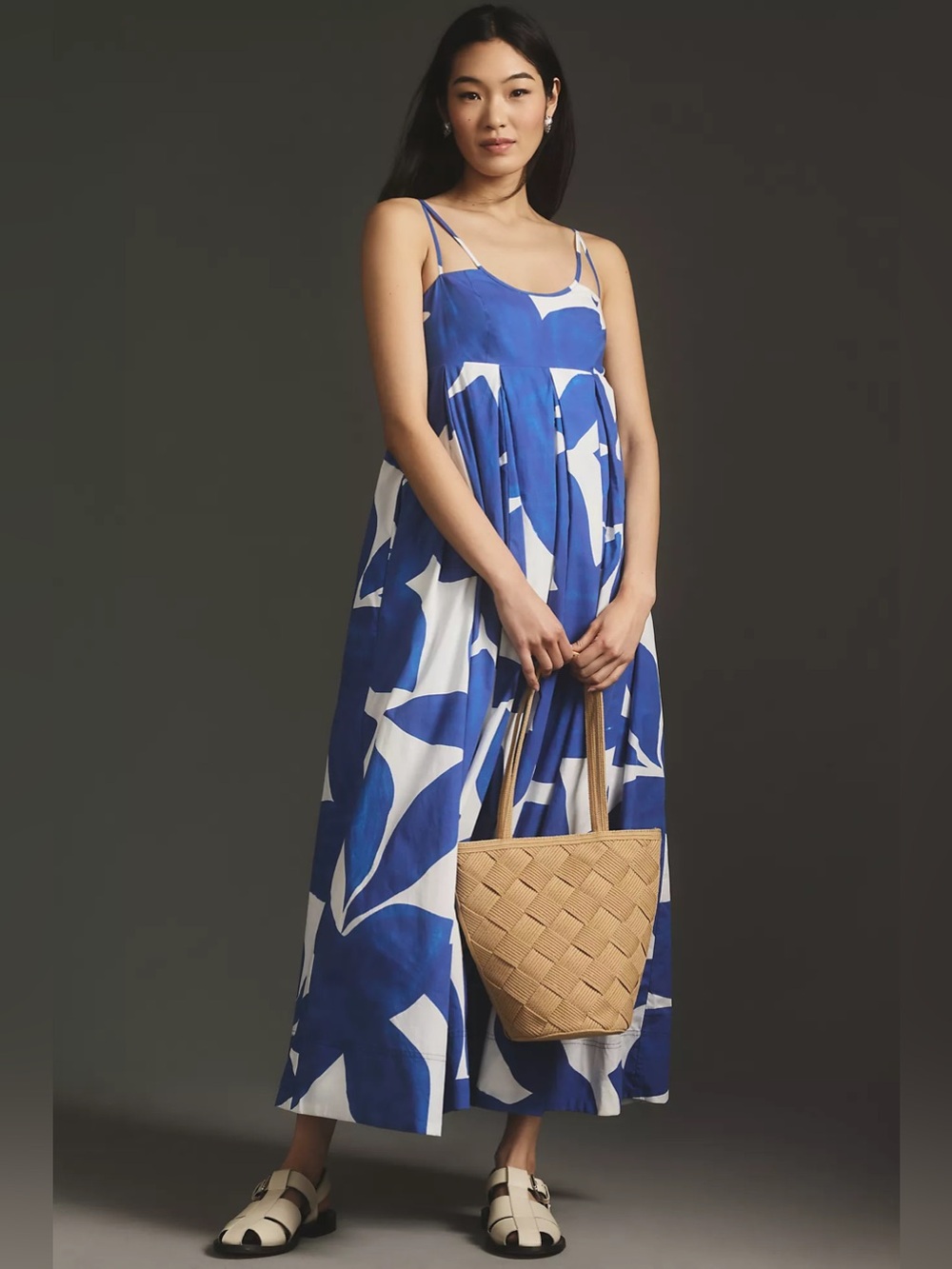 By Anthropologie Printed Babydoll Smock Maxi Dress Size XL
